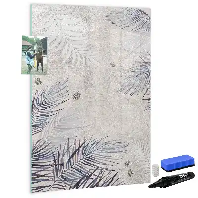 Magnettafel beschreibbar mit Palmenblätter-Motiv