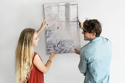 Magnettafel beschreibbar mit Palmenblätter-Motiv