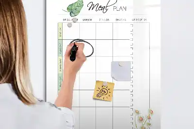 Magnetische Schreibtafel für den Speiseplan