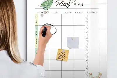 Magnetische Schreibtafel für den Speiseplan