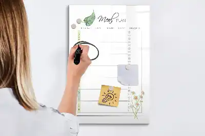 Magnetische Schreibtafel für den Speiseplan