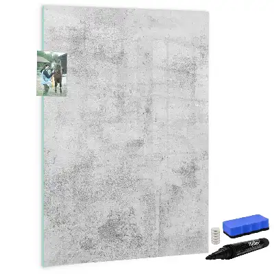 Magnettafel beschreibbar in Betonwand-Optik