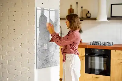Magnettafel beschreibbar in Betonwand-Optik