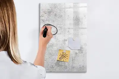Magnettafel beschreibbar in Betonwand-Optik