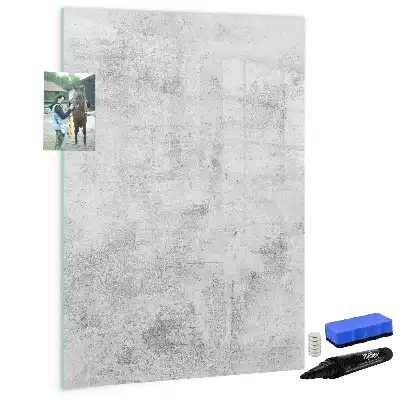 Magnettafel beschreibbar in Betonwand-Optik
