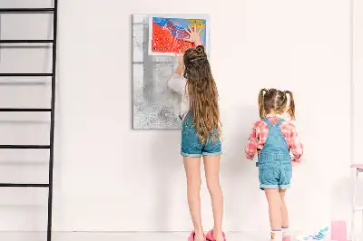 Magnettafel beschreibbar in Betonwand-Optik