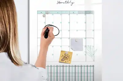 Magnetischer Monatsplaner zum Beschreiben und Organisieren
