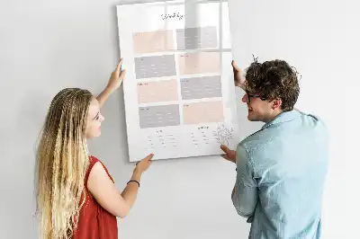 Wochenplaner beschreibbare Magnettafel