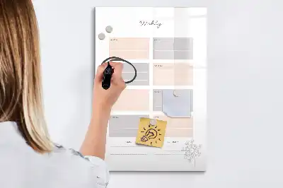 Wochenplaner beschreibbare Magnettafel