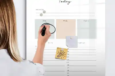 Magnettafel zum Beschreiben Planer für den heutigen Tag