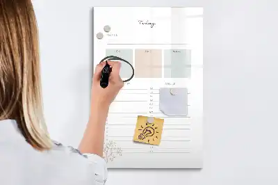 Magnettafel zum Beschreiben Planer für den heutigen Tag