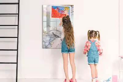 Beschreibbare Magnettafel in Marmoroptik