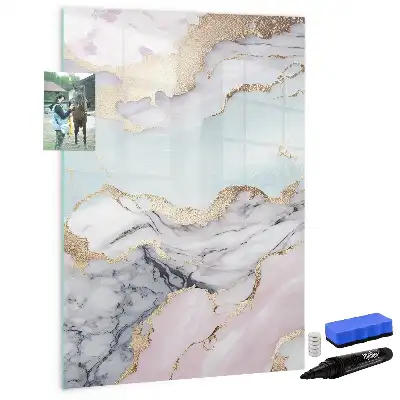 Beschreibbare Magnettafel in Marmoroptik
