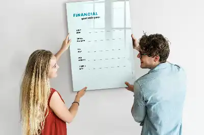 Finanzplaner mit Magnettafel zum Beschreiben