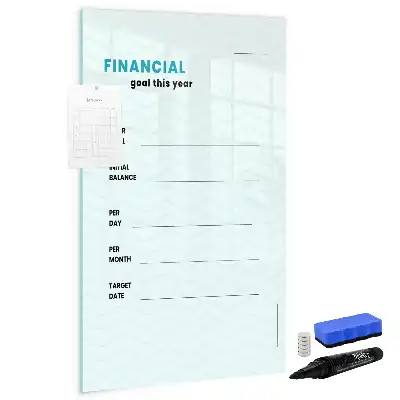 Finanzplaner mit Magnettafel zum Beschreiben