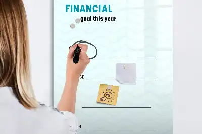 Finanzplaner mit Magnettafel zum Beschreiben