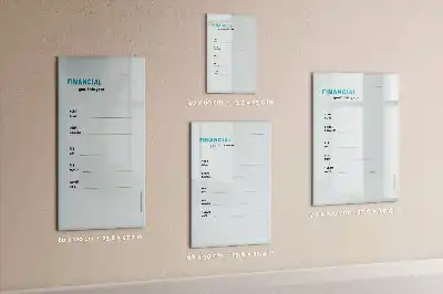Finanzplaner mit Magnettafel zum Beschreiben