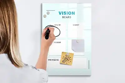 Gesundheitsplaner als beschreibbare Magnettafel