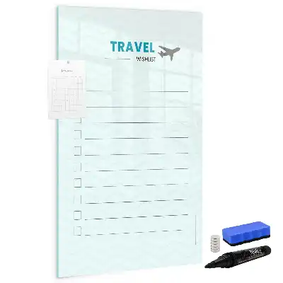 Magnettafel als Reiseplaner zum Beschreiben