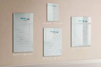Magnettafel als Reiseplaner zum Beschreiben