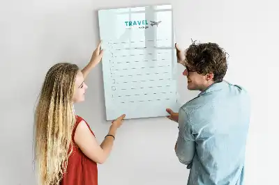 Magnettafel als Reiseplaner zum Beschreiben