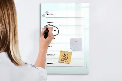 Magnetischer Wochenplaner beschreibbare Magnettafel