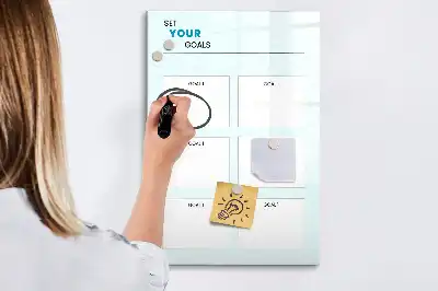 Magnettafel zum Beschreiben als praktischer Zielplaner