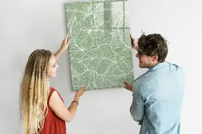 Beschreibbare Magnettafel in großem Blattmuster
