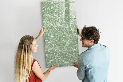 Beschreibbare Magnettafel in großem Blattmuster