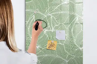 Beschreibbare Magnettafel in großem Blattmuster