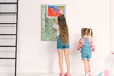 Beschreibbare Magnettafel in großem Blattmuster