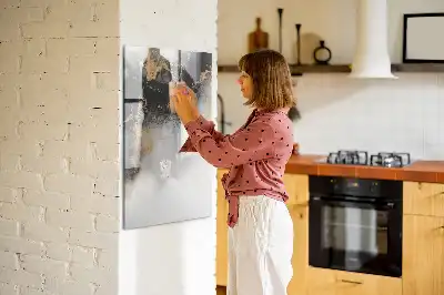 Magnettafel beschreibbar mit Marmor Abstraktion