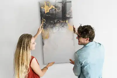 Magnettafel beschreibbar mit Marmor Abstraktion