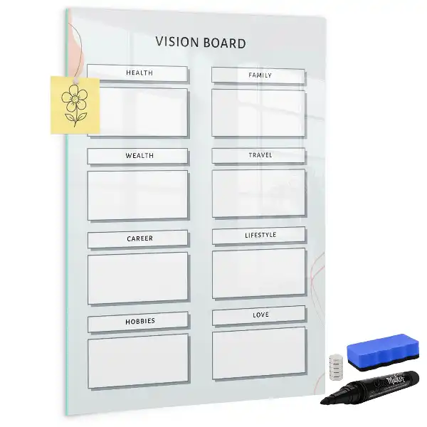Magnettafel beschreibbar als Vision Board