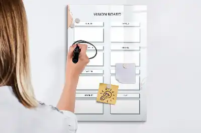 Magnettafel beschreibbar als Vision Board