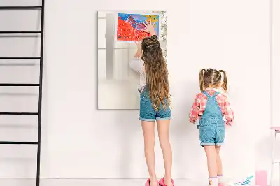 Magnettafel zum Schreiben mit Motiv Zarte Blumen
