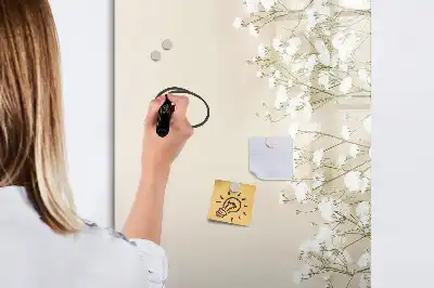 Magnettafel zum Schreiben mit Motiv Zarte Blumen