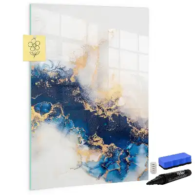 Magnettafel beschreibbar im Design Absoluter Marmor
