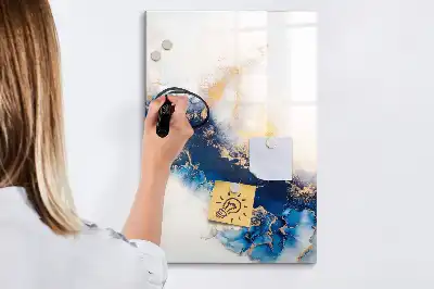 Magnettafel beschreibbar im Design Absoluter Marmor