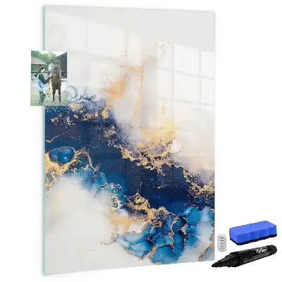 Magnettafel beschreibbar im Design Absoluter Marmor