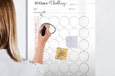 Magnettafel zum Beschreiben mit 30-Tage-Challenge