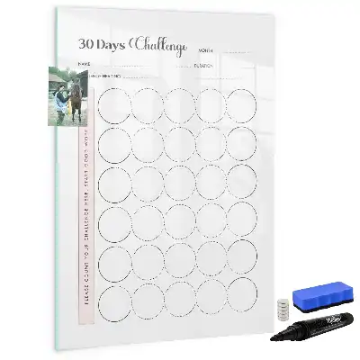 Magnettafel zum Beschreiben mit 30-Tage-Challenge