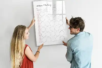 Magnettafel zum Beschreiben mit 30-Tage-Challenge