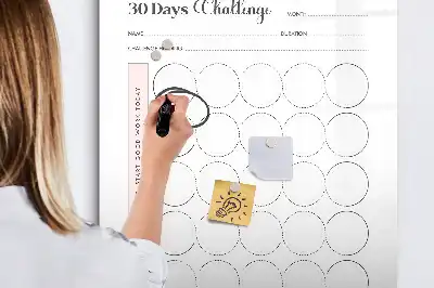 Magnettafel zum Beschreiben mit 30-Tage-Challenge