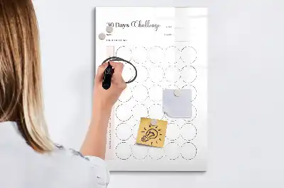 Magnettafel zum Beschreiben mit 30-Tage-Challenge