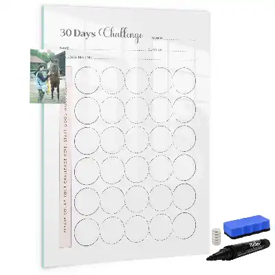 Magnettafel zum Beschreiben mit 30-Tage-Challenge