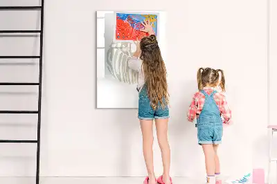 Beschreibbare Magnettafel mit sommerlichem Hallo Text