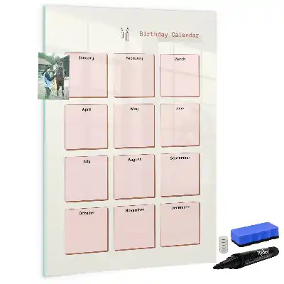 Geburtstagskalender als beschreibbare Magnettafel