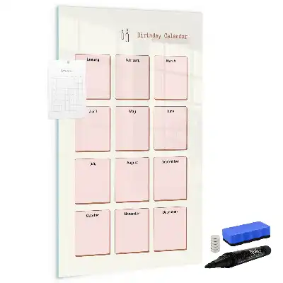 Geburtstagskalender als beschreibbare Magnettafel