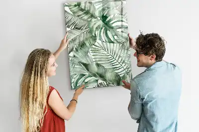 Magnettafel beschreibbar mit Aquarell-Blätter Design